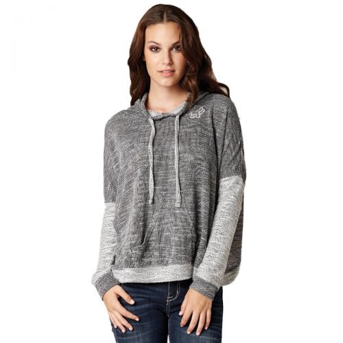 Fox Racing Late Night Women's Hoody Pullover Sweatshirts, color: Black | Magnetic, category/department: women-sweatshirts
