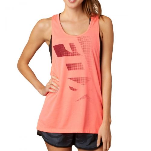 Fox Racing Ultimatum Tech Muscle Women's Tank Shirts, color: Heather Electric Blue | Acid Red, category/department: women-tanks