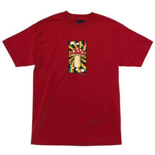 Flip Rasta Shroom Men's Short-Sleeve Shirts, color: Cardinal, category/department: men-tees-shortsleeve