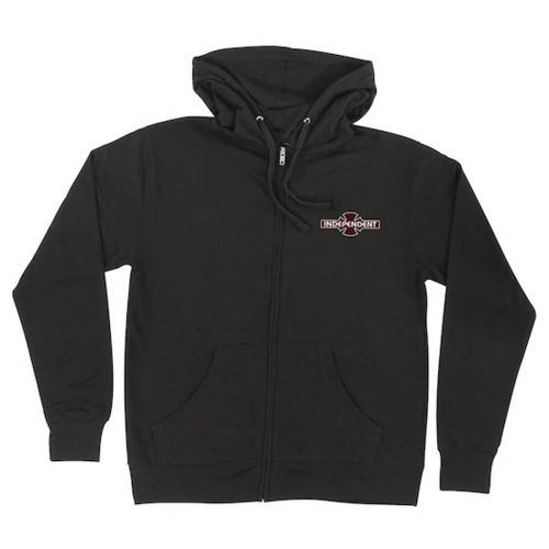 Independent Grindem Down Men's Hoody Zip Sweatshirts, color: Black | Navy, category/department: men-sweatshirts