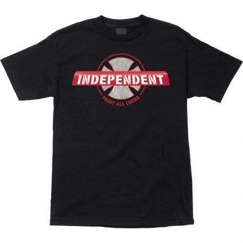 Independent Paint All Curbs Men's Short-Sleeve Shirts, color: Black | Heavy Metal | White, category/department: men-tees-shortsleeve