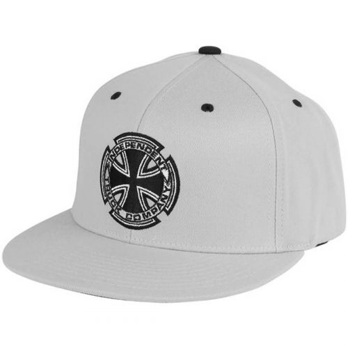 Independent Metallic Cross Men's Flexfit Hats, color: Grey | Navy, category/department: men-hats