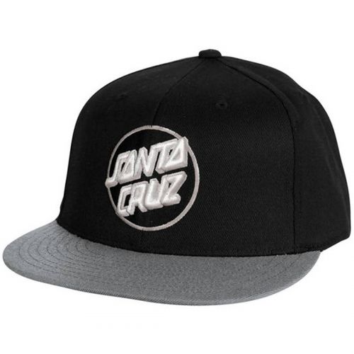 Santa Cruz Classic Dot Men's Flexfit Hats, color: Black | Black/Grey | Grey/Black | Off White/Black, category/department: men-hats