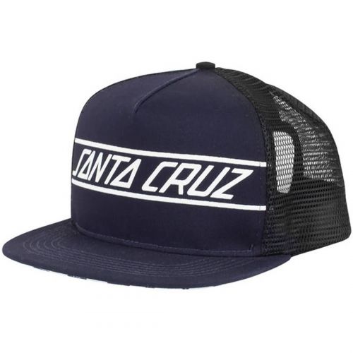 Santa Cruz Spinner Trucker Men's Adjustable Hats, color: Navy/Black, category/department: men-hats