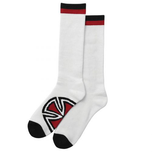 Independent Bar/Cross Tall Crew Men's Socks, color: Black | White, category/department: men-socks