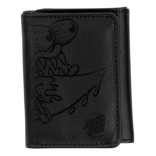 Santa Cruz Slasher Tri-Fold Adult Wallets, color: Black, category/department: men-wallets,women-wallets