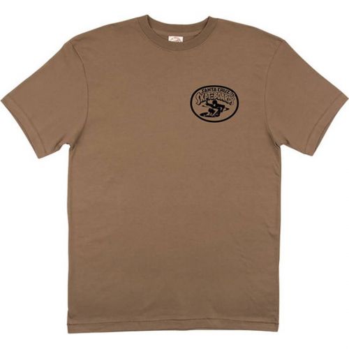 Santa Cruz Retro Park Regular Men's Short-Sleeve Shirts, color: Natural Hthr | Vintage Brown | Vintage Navy, category/department: men-tees-shortsleeve