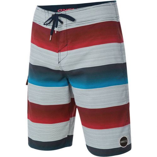O'Neill Santa Cruz Stripe '16 Men's Boardshort Shorts, color: Black | Bright Blue | Asphalt | White, category/department: men-boardshorts