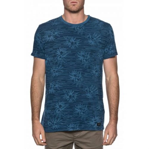 Globe Moonshine Men's Short-Sleeve Shirts, color: Indigo Jungle, category/department: men-tees-shortsleeve
