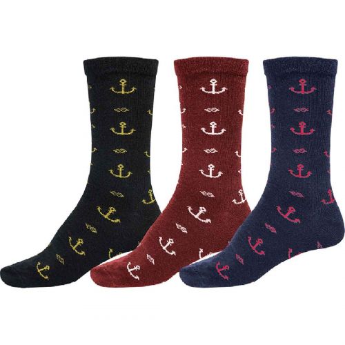 Globe Deluxe Crossbones 3 Pack Men's Socks, color: Cross Bones, category/department: men-socks