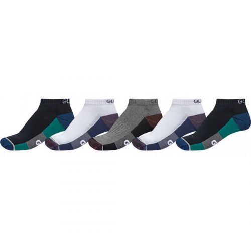 Globe Evan Ankle 5 Pack Men's Socks, color: White/Navy/Black, category/department: men-socks