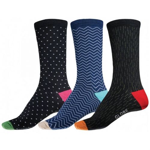 Globe Port Royal Deluxe 3 Pack Men's Socks, color: Assorted, category/department: men-socks