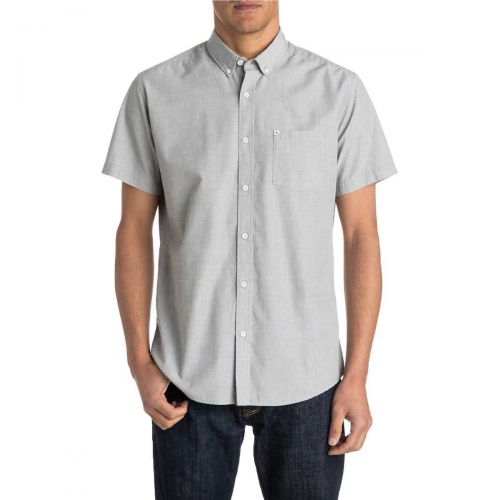Quiksilver Wilsden Perennial Men's Button Up Short-Sleeve Shirts, color: Dusty Olive | Navy Blazer, category/department: men-buttonfronts