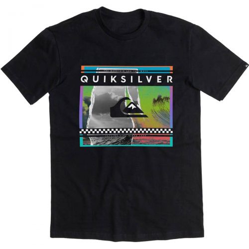 Quiksilver Sprayed Out Men's Short-Sleeve Shirts, color: Black | White | Athletic Heather, category/department: men-tees-shortsleeve