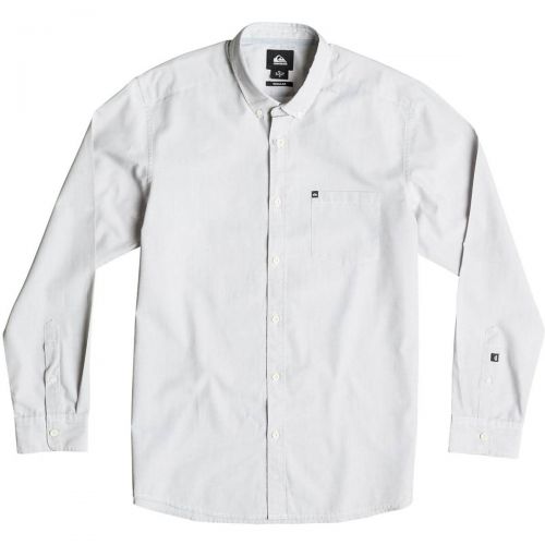 Quiksilver Wilsden Men's Button Up Long-Sleeve Shirts, color: Dark Denim | Steeple Gray, category/department: men-buttonfronts