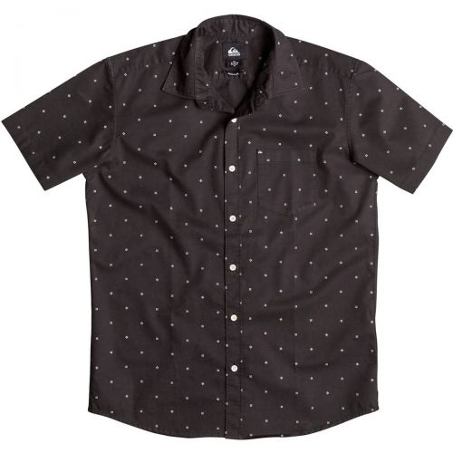 Quiksilver Everyday Mini Motif Men's Button Up Short-Sleeve Shirts, color: Niagara | Anthracite | White, category/department: men-buttonfronts