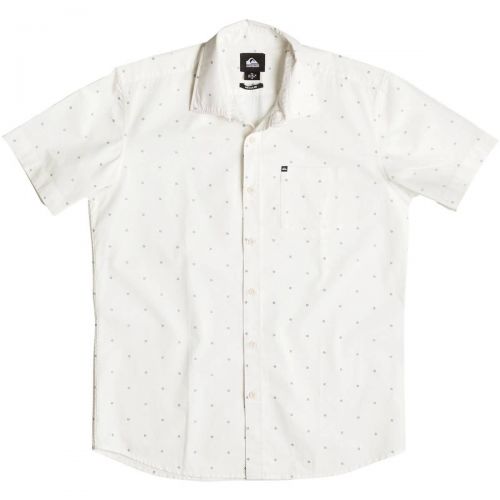 Quiksilver Everyday Mini Motif Men's Button Up Short-Sleeve Shirts, color: Niagara | Anthracite | White, category/department: men-buttonfronts