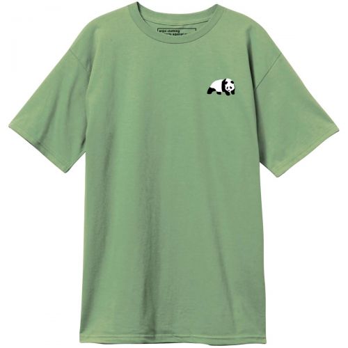 Enjoi Small Panda Logo Men's Short-Sleeve Shirts, color: Light Olive, category/department: men-tees-shortsleeve