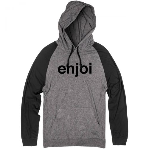 Enjoi Helvetica Logo Men's Hoody Pullover Sweatshirts, color: Charcoal/Black, category/department: men-sweatshirts