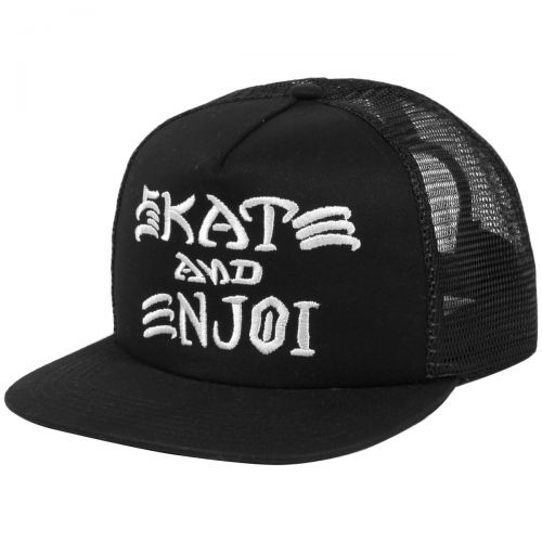 Enjoi Skate and Enjoi Men's Adjustable Hats, color: Black, category/department: men-hats