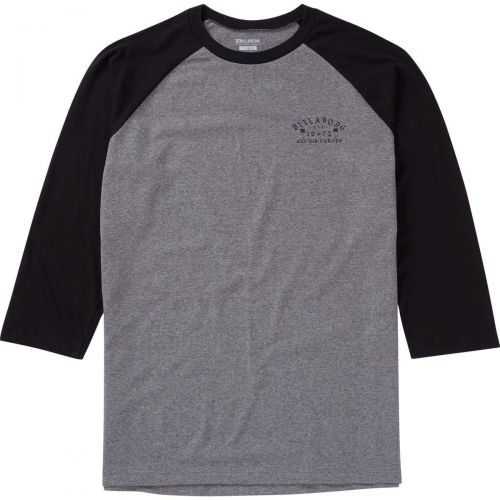 Billabong Olde Men's Long-Sleeve Shirts, color: Heather Grey/Black, category/department: men-tees-longsleeve