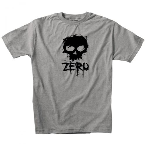 Zero Blood Skull Men's Short-Sleeve Shirts, color: Heather Grey/Black, category/department: men-tees-shortsleeve