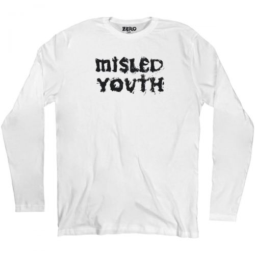Zero Misled Youth Men's Long-Sleeve Shirts, color: White, category/department: men-tees-longsleeve