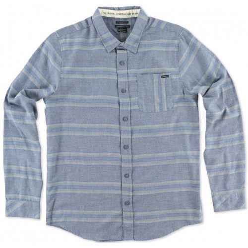O'Neill Radius Men's Button Up Long-Sleeve Shirts, color: Dark Blue | Stone, category/department: men-buttonfronts