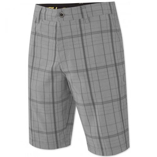 O'Neill Hybrid Freak Plaid Men's Boardshort Shorts, color: Black | Dark Navy | Light Grey, category/department: men-boardshorts