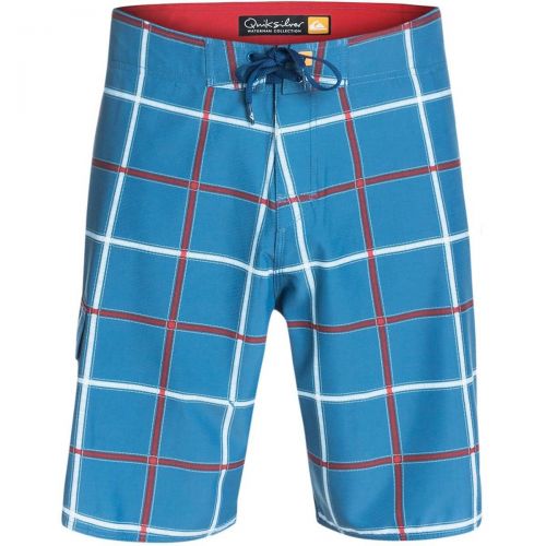 Quiksilver Square Root 4'15 Men's Boardshort Shorts, color: Anthracite | Dark Blue | Bright White | Black Plaid | Highrise, category/department: men-boardshorts