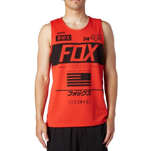 Fox Racing Union Men's Tank Shirts, color: White | Flame Red, category/department: men-tanks