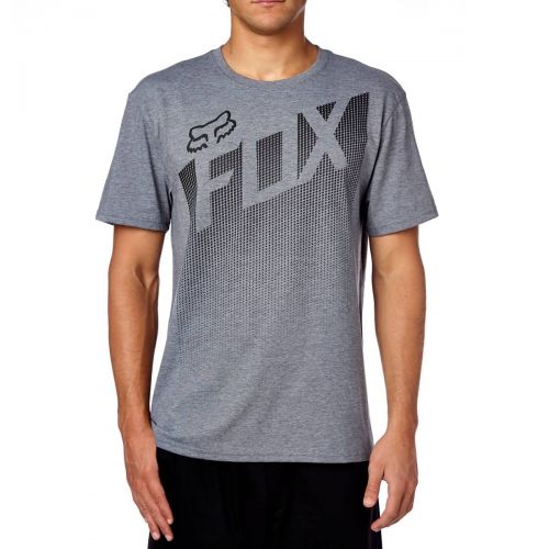Fox Racing Captive Tech Men's Short-Sleeve Shirts, color: Heather Graphite | Flo Orange, category/department: men-tees-shortsleeve
