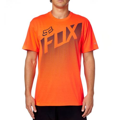 Fox Racing Captive Tech Men's Short-Sleeve Shirts, color: Heather Graphite | Flo Orange, category/department: men-tees-shortsleeve