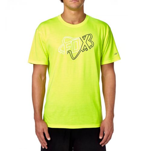 Fox Racing Riders Tech Men's Short-Sleeve Shirts, color: Flo Yellow, category/department: men-tees-shortsleeve
