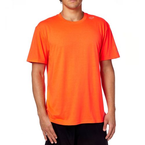 Fox Racing Flip Shot Tech Men's Short-Sleeve Shirts, color: Heather Graphite | Optic White | Flo Orange, category/department: men-tees-shortsleeve
