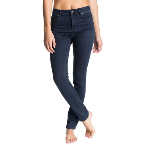 Roxy Sunstrippers High Waist Indigo Women's Jeans Pants, color: Patriot Blue-w, category/department: women-jeans