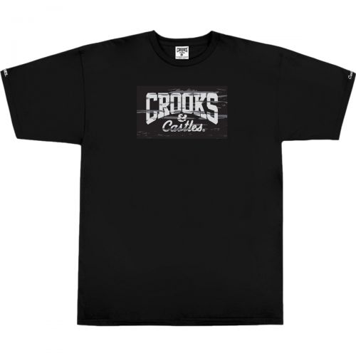 Crooks & Castles Mens Juice Core Short-Sleeve Shirt, color: Black | Navy, category/department: men-tees