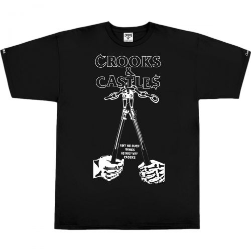 Crooks & Castles Mens Black Rift Short-Sleeve Shirt, color: Black | Navy, category/department: men-tees