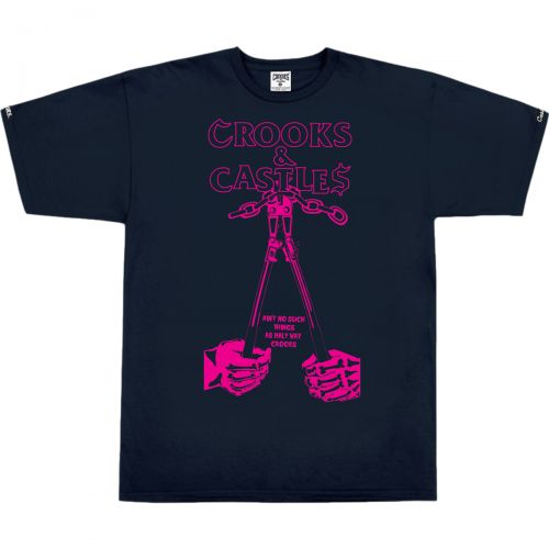 Crooks & Castles Mens Black Rift Short-Sleeve Shirt, color: Black | Navy, category/department: men-tees
