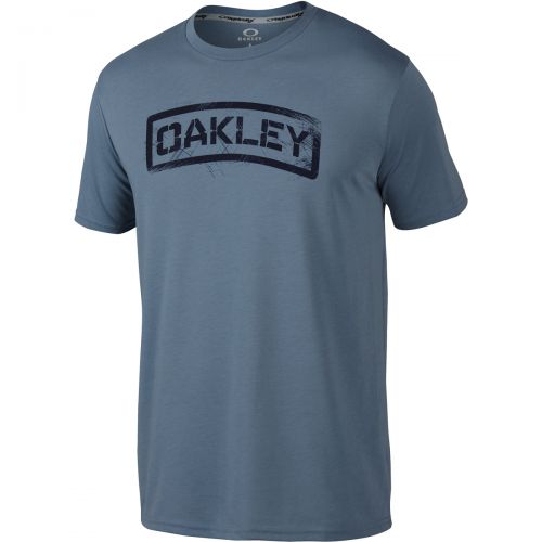Oakley Mens Tab Short-Sleeve T-Shirt, color: Blue Mirage | Dark Brush, category/department: men-tees