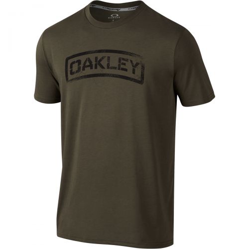 Oakley Mens Tab Short-Sleeve T-Shirt, color: Blue Mirage | Dark Brush, category/department: men-tees