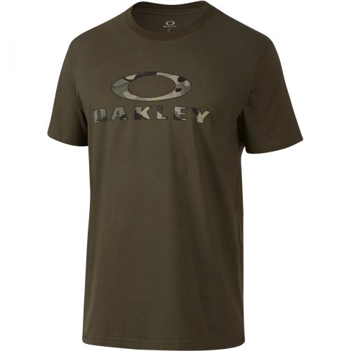 Oakley Mens Stealth Short-Sleeve T-Shirt, color: Blue Shade | Dark Brush | Fired Brick, category/department: men-tees