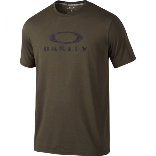 Oakley Mens O-Pinnacle Short-Sleeve T-Shirt, color: Athletic Heather Grey | Laser | Dark Brush, category/department: men-tees
