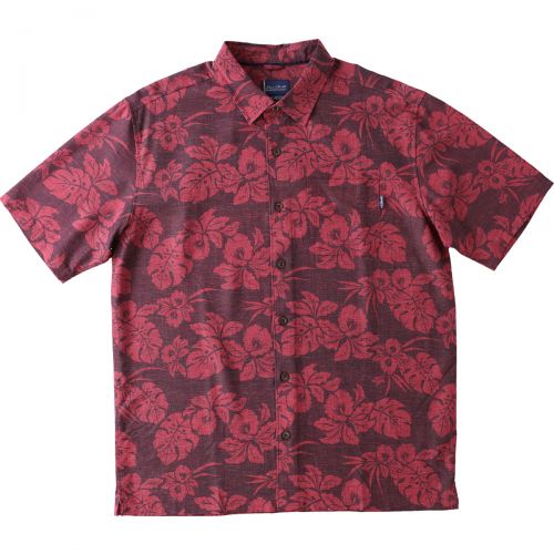 O'Neill Mens Jack O'Neill Hilo Button Up Short-Sleeve Shirt, color: Red Brick, category/department: men-buttonfronts